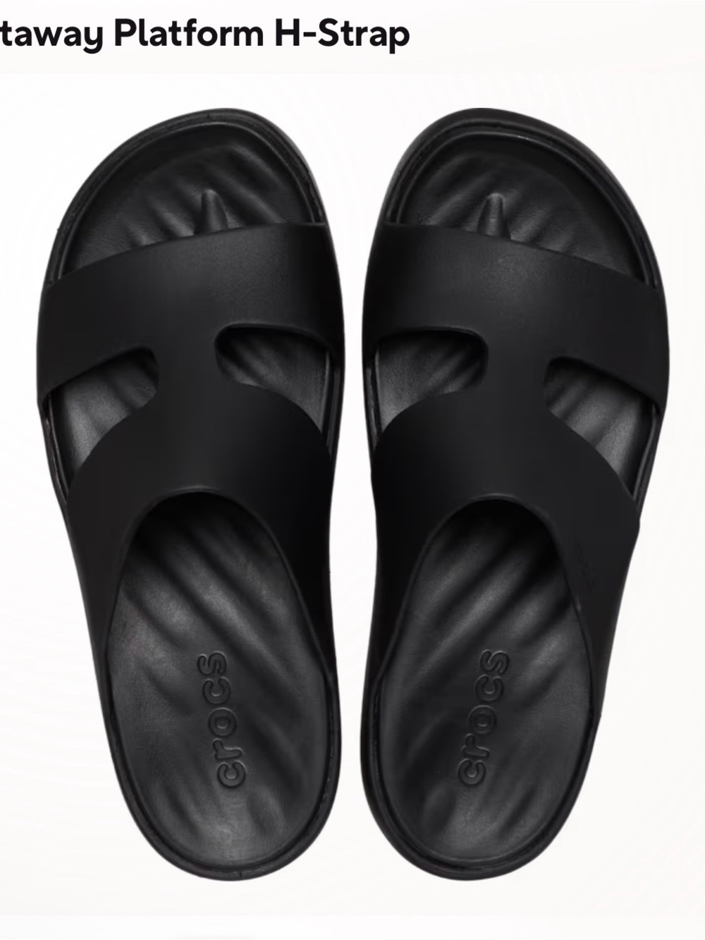 CROCS Women’s Getaway H-Strap Black Platform Slide